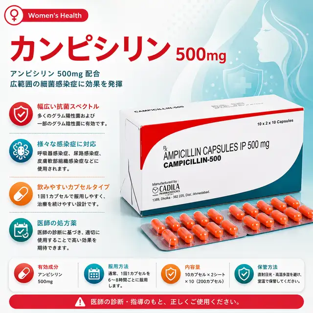 キャンピシリン500mgの商品画像 1